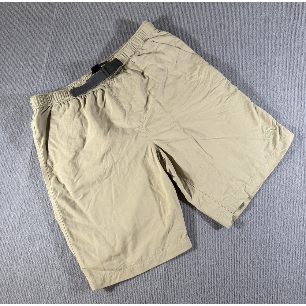 The North Face‎ Khaki Belted Nylon Hiking Cargo Shorts Mens Size Medium
